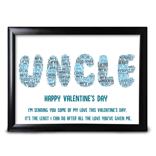 Uncle Print Word Art Gifts Valentines Day Keepsake For Him Print