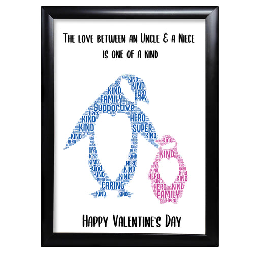 Valentines Uncle Print Word Art Gifts Keepsake For Him Brother