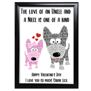Uncle Word Art For Him Brother Keepsake Card