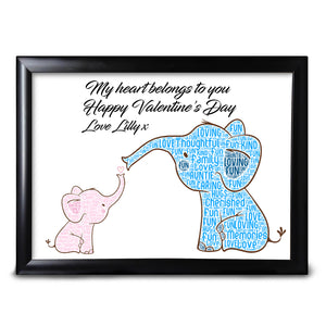 Valentines Day Uncle Print Personalised Word Art Keepsake Brother Gifts Card